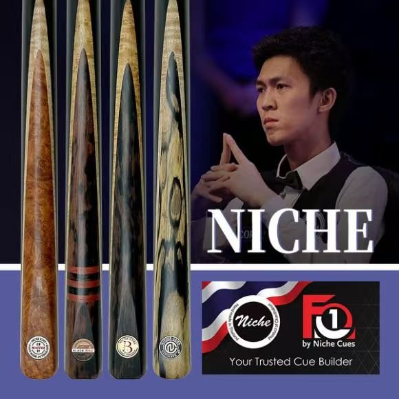 Thai Ni'che Handmade 3/4 British Snooker Cue Stick Black Ash Material Mini Superior High Quality Rod Master for Pool Sport